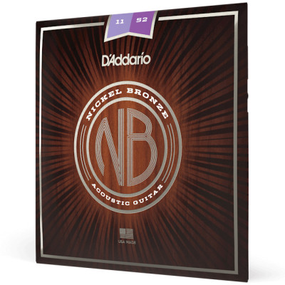 D'ADDARIO NB1152 NICKEL BRONZE CUSTOM LIGHT (11-52) струни для акустичної гітари